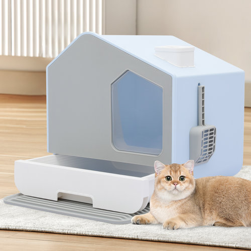 Tucker Murphy Pet™ Adrijan Enclosed Cat Litter Box with Scoop, Cat